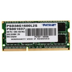 Оперативная память Patriot Signature (PSD38G1600L2S) 8 ГБ черный