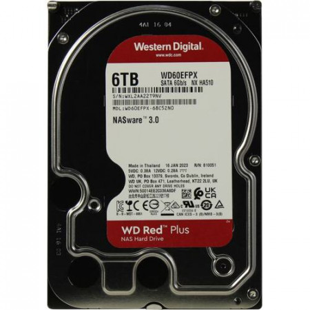 6 ТБ Жесткий диск WD Red Plus (WD60EFPX) красный
