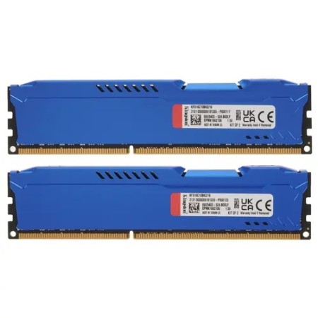 Оперативная память Kingston FURY Beast Blue (KF316C10BK2/16) 16 ГБ синий