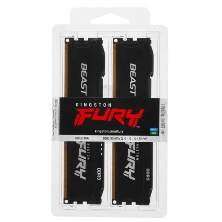 Оперативная память Kingston FURY Beast Black (KF316C10BBK2/8) 8 ГБ черный