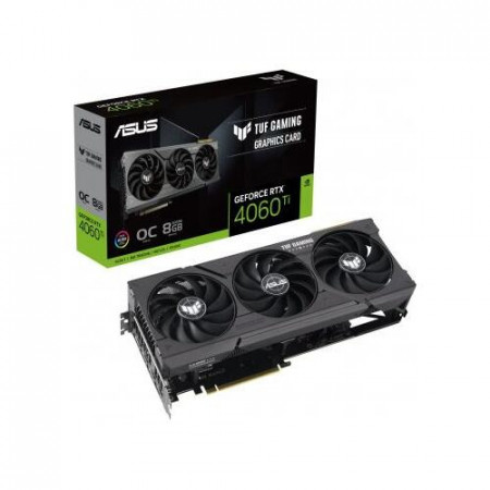 Видеокарта ASUS GeForce RTX 4060 Ti TUF Gaming OC Edition (TUF-RTX4060TI-O8G-GAMING) черный