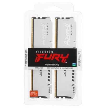 Оперативная память Kingston FURY Beast White AMD (KF552C36BWEK2-32) 32 ГБ белый