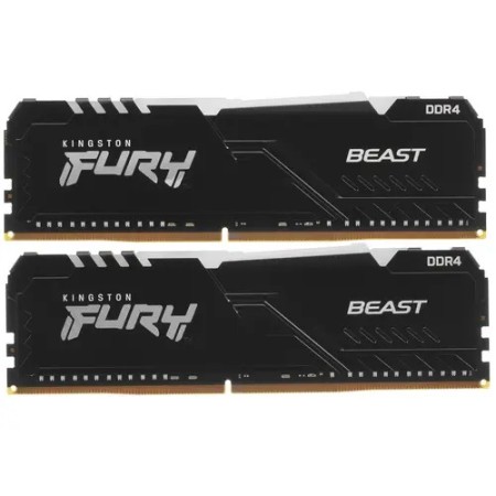 Оперативная память Kingston FURY Beast Black RGB (KF437C19BB1AK2/32) 32 ГБ черный