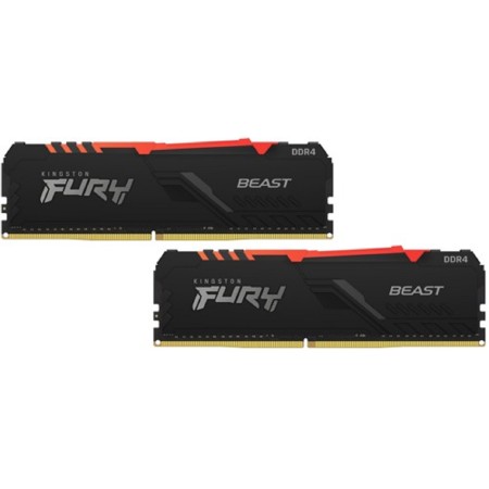 Оперативная память Kingston FURY Beast Black RGB (KF437C19BB1AK2/32) 32 ГБ черный