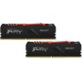 Оперативная память Kingston FURY Beast Black RGB (KF437C19BB1AK2/32) 32 ГБ черный