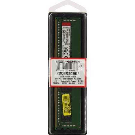 Оперативная память Kingston Server Premier (KSM32RS4/32HCR) 32 ГБ зеленый