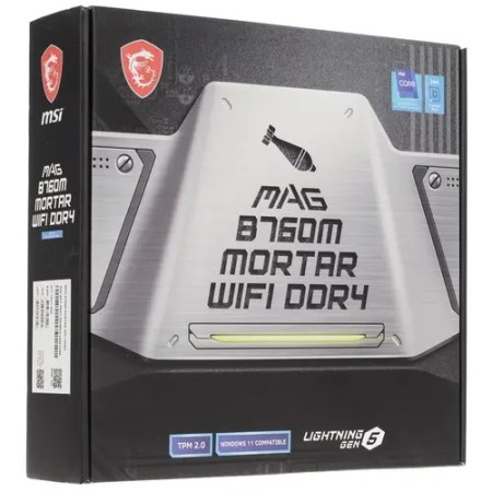 Материнская плата MSI MAG B760M MORTAR WIFI DDR4 белый