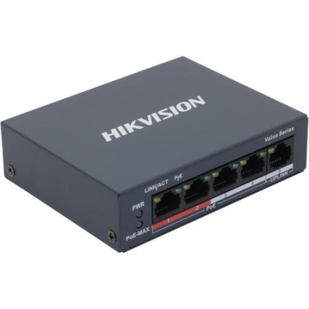 Коммутатор Hikvision DS-3E0105P-E/M(B) черный