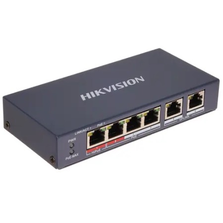 Коммутатор Hikvision DS-3E0106HP-E черный