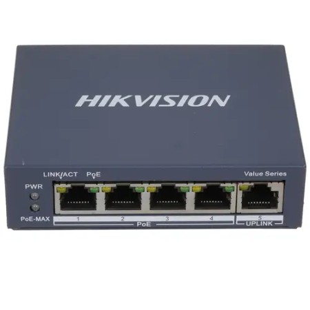 Коммутатор Hikvision DS-3E0505P-E черный