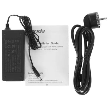 Коммутатор Hikvision TEF1109P-8-63W коричневый