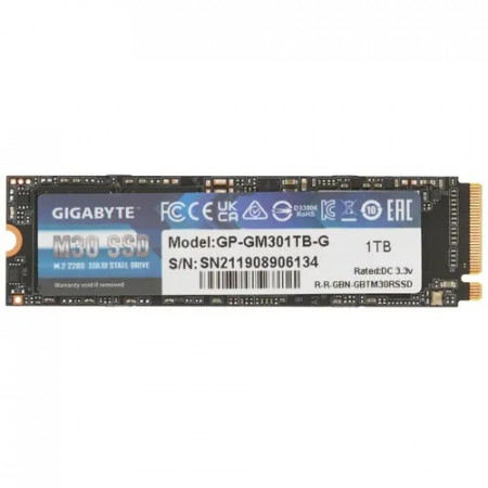 1 ТБ SSD диск GIGABYTE M30 (GP-GM301TB-G) черный