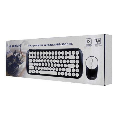 Клавиатура + мышь беспроводная Gembird KBS-9000 чёрный