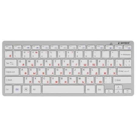 Клавиатура + мышь беспроводная Gembird KBS-7001-RU бело-серебристый