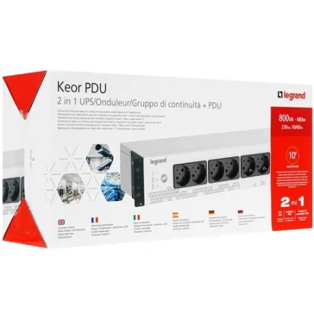ИБП Legrand KEOR PDU 800ВА 8 GR/IT белый (С АККУМУЛЯТОРОМ)