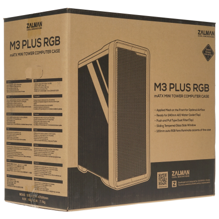 Корпус Zalman M3 Plus RGB черный