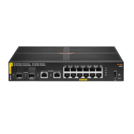 Коммутатор HPE Aruba 6000 12G Class4 PoE 2G/2SFP 139W (R8N89A#ABB) черный