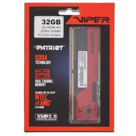 Оперативная память Patriot Viper Elite II (PVE2432G400C0K) 32 ГБ красный