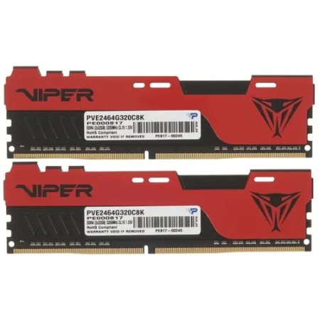 Оперативная память Patriot Viper Elite II (PVE2464G320C8K) 64 ГБ красный