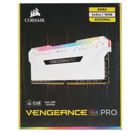 Оперативная память Corsair Vengeance RGB PRO (CMW16GX4M2C3200C16W) 16 ГБ белый