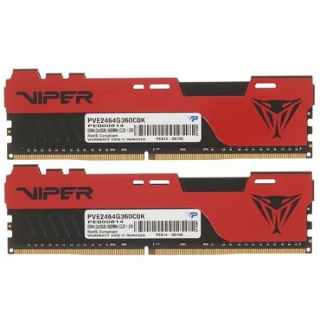 Оперативная память Patriot Viper Elite II (PVE2464G360C0K) 64 ГБ красный