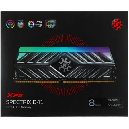 Оперативная память ADATA XPG SPECTRIX D41 RGB (AX4U32008G16A-DT41) 16 ГБ черный