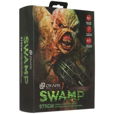 Мышь беспроводная Oklick 975GW SWAMP черный