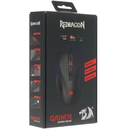 Мышь проводная Redragon Gainer (75170) черный