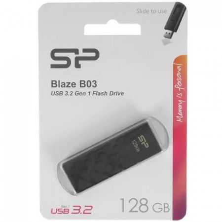 128 ГБ USB Флеш-накопитель Silicon Power Blaze B03 (SP128GBUF3B03V1K) черный