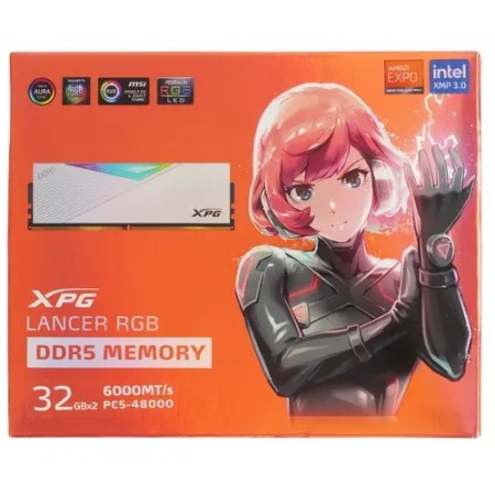 Оперативная память ADATA XPG Lancer RGB (AX5U6000C3032G-DCLARWH) 64 ГБ белый