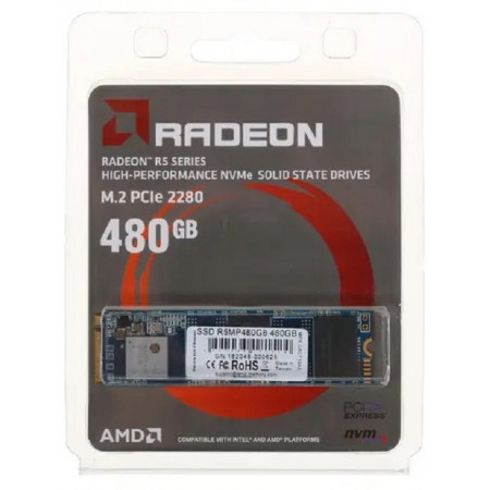 480 ГБ SSD диск AMD Radeon R5 NVMe Series (R5MP480G8) черный