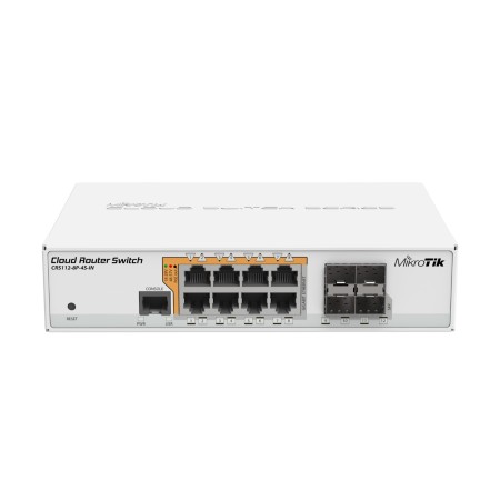Коммутатор MikroTik CRS112-8P-4S-IN белый