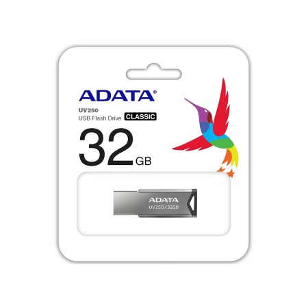 32 ГБ USB Флеш-накопитель ADATA UV250 (AUV250-32G-RBK) серый