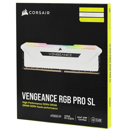 Оперативная память Corsair Vengeance RGB PRO SL (CMH16GX4M2D3600C18W) 16 ГБ белый