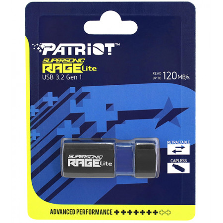 128 ГБ USB Флеш-накопитель Patriot Rage Lite (PEF128GRLB32U) черный