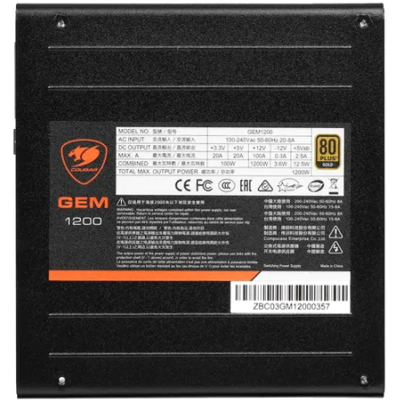 Блок питания Cougar GEM 1200 (31GM120001P01) черный