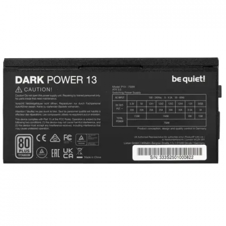Блок питания be quiet! DARK POWER 13 750W (BN333) черный