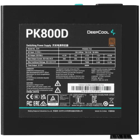Блок питания DEEPCOOL PK800D (R-PK800D-FA0B-EU) черный