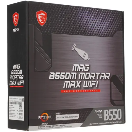 Материнская плата MSI MAG B550M MORTAR MAX WIFI черный