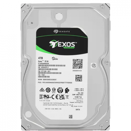 4 ТБ Жесткий диск Seagate Exos 7E10 (ST4000NM000B) серый