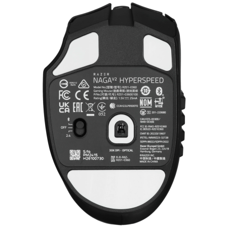 Мышь беспроводная Razer Naga V2 HyperSpeed (RZ01-03600100-R3G1) черный