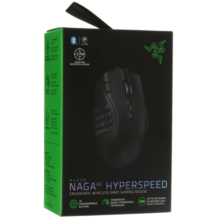 Мышь беспроводная Razer Naga V2 HyperSpeed (RZ01-03600100-R3G1) черный
