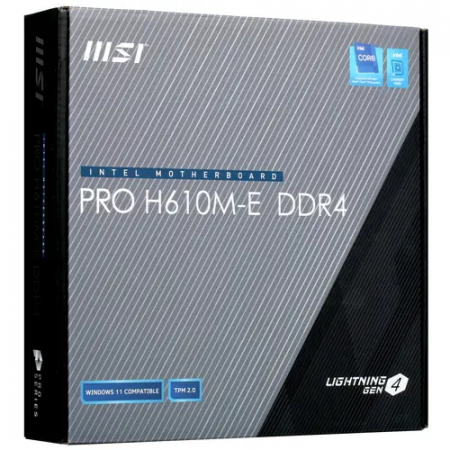 Материнская плата MSI PRO H610M-E DDR4 черный