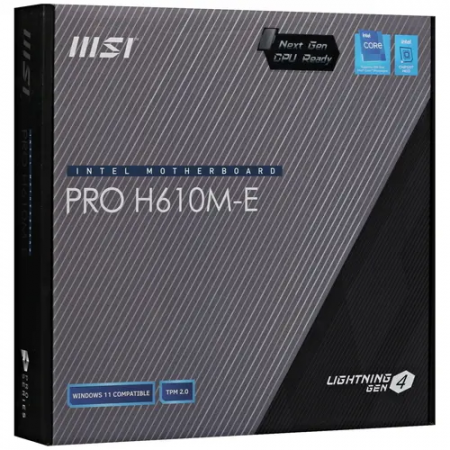 Материнская плата MSI PRO H610M-E черный