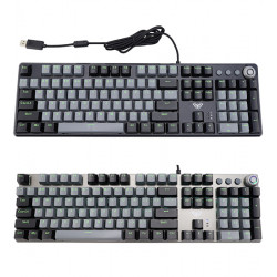 Клавиатура проводная Aula F2088 Pro черно-серый