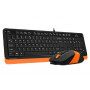 Клавиатура + мышь проводная A4Tech Fstyler F1010 (F1010-ORANGE) оранжевый