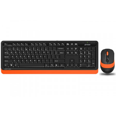 Клавиатура+мышь беспроводная A4Tech Fstyler FG1010 (FG1010-ORANGE) оранжевый