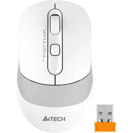 Мышь беспроводная A4tech Fstyler FB10CS (FB10CS-Grayish/White) серый/белый