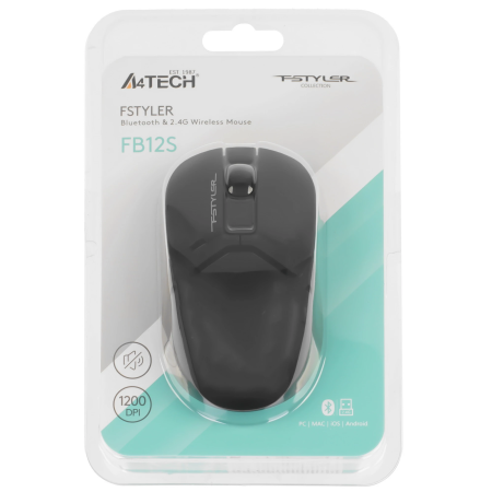 Мышь беспроводная A4tech Fstyler FB12S (FB12S Black) черный
