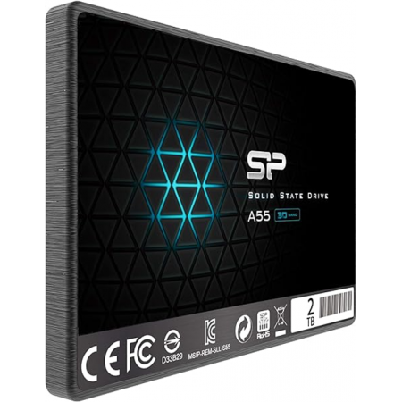 2 ТБ SSD диск Silicon Power A55 (SP002TBSS3A55S25) черный